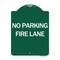 Signmission Pavement Stencil No Parking Fire Lane, Green & White Aluminum Sign, 18" x 24", GW-1824-24610 A-DES-GW-1824-24610 - alternate 1
